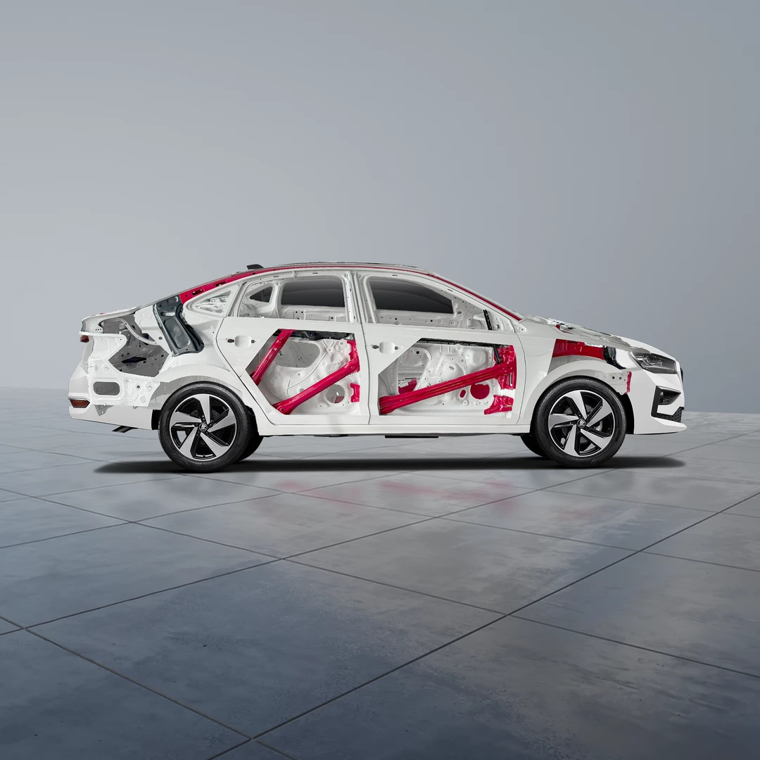 Khung gầm MQB-A0 – nền tảng toàn cầu của Tập đoàn Volkswagen – mang đến kết cấu vững chắc, trọng lượng tối ưu và khả năng kiểm soát ổn định vượt trội. Xe vận hành đầm chắc, vào cua mượt và ít rung lắc, ngay cả khi di chuyển ở tốc độ cao.